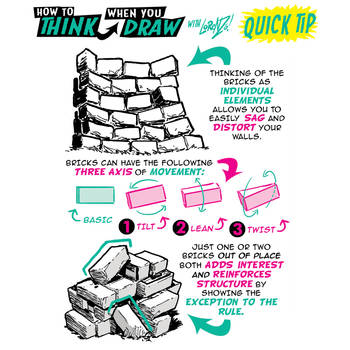 How to draw BRICKWORK Quick Tip for #LEARNUARY! by STUDIOBLINKTWICE