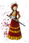 Blood and Gold Cranach Dress by Yosephyne