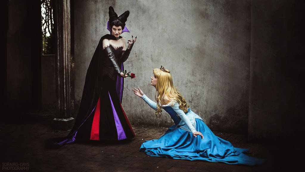 Aurora and Maleficent by Dessi-Desu