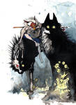 Princesse mononoke couleur by Faol-bigbadwolf
