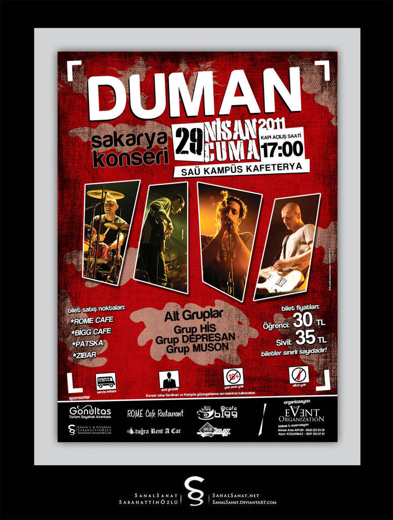 Duman - Concert Poster by SanalSanat