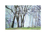 Silhouettes in the fog (miniature) by dasidaria-art