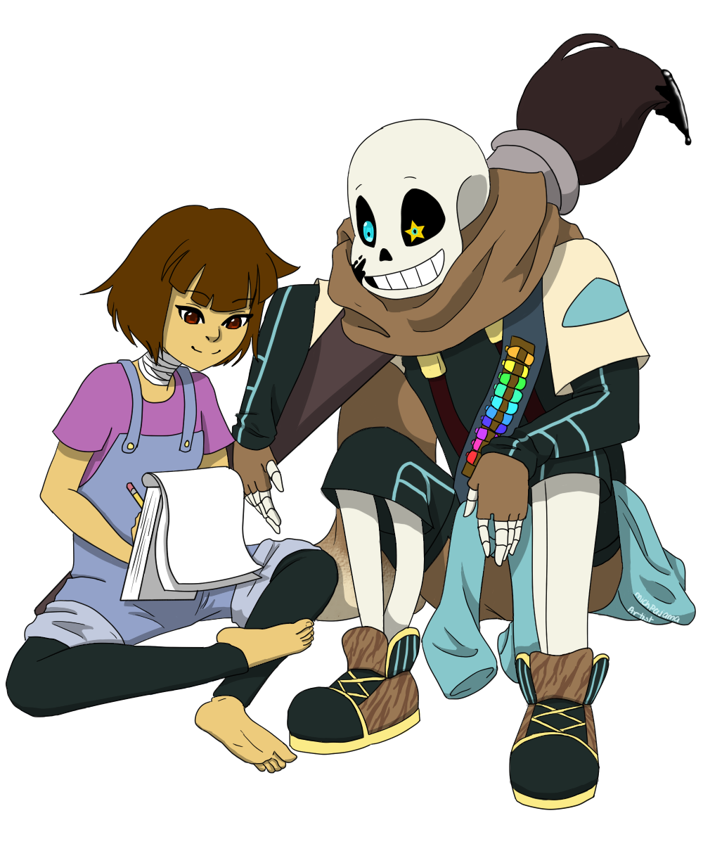 Ink Sans And Drawingtale Frisk By Michpajamaartist On Deviantart