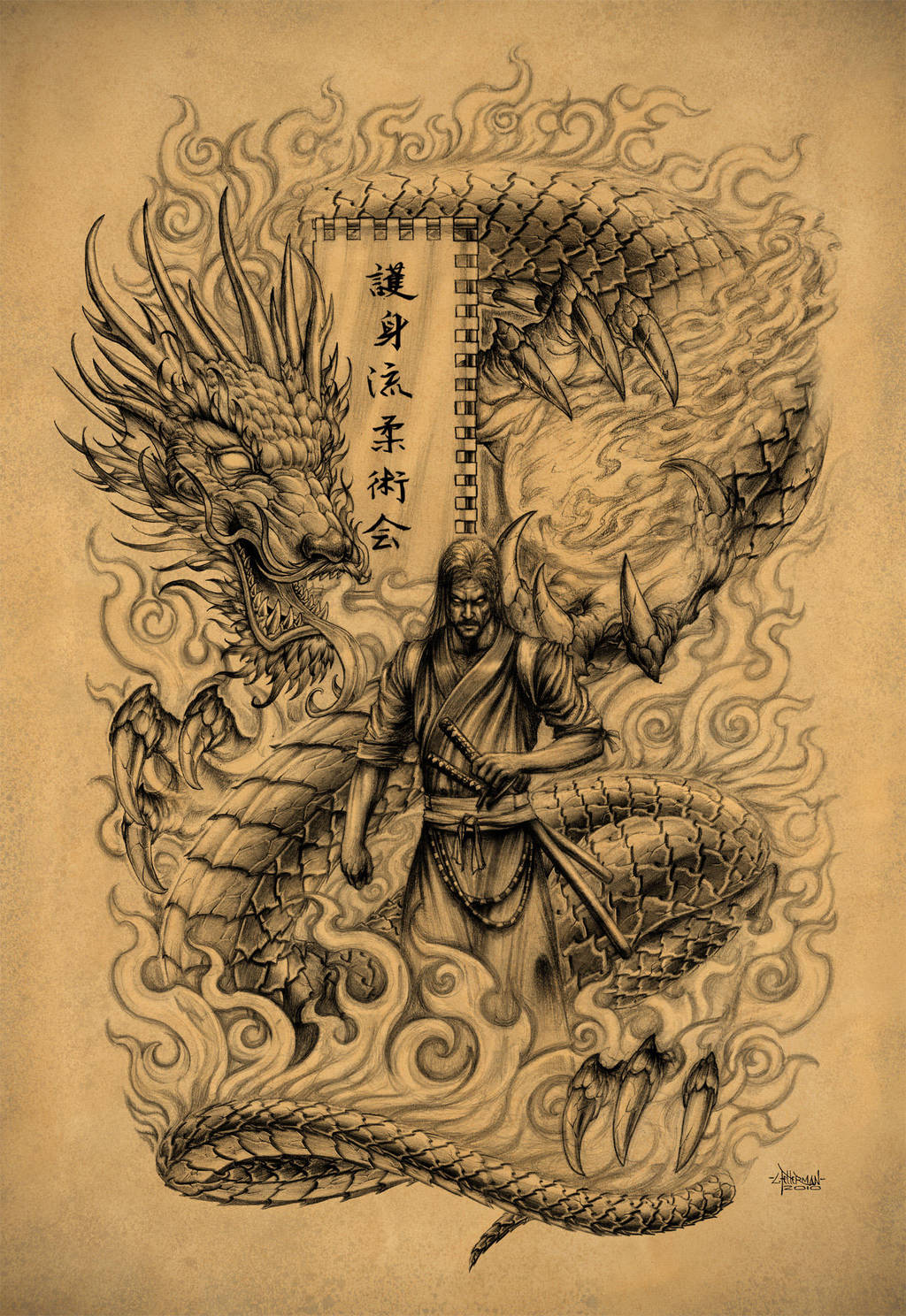 Samurai Dragon by Loren86