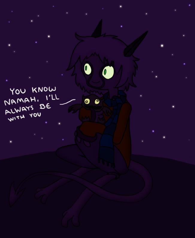 Namah and Gregory - alone together by Drawnicula