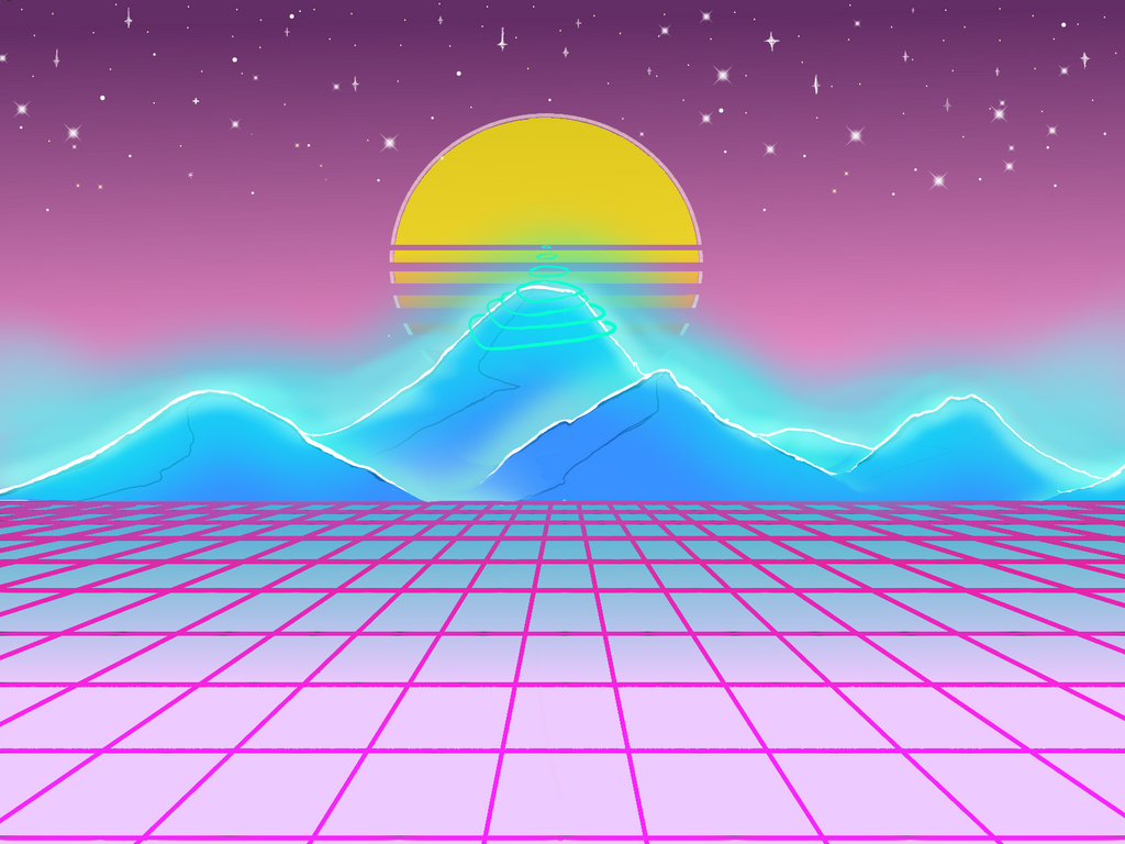 V A P O R W A V E | Aesthetic Mountains by Rayed-the-pleb ...