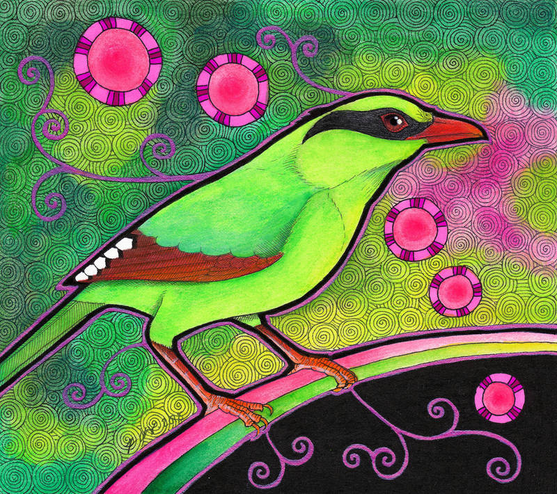 Common Green Magpie as Totem by Ravenari