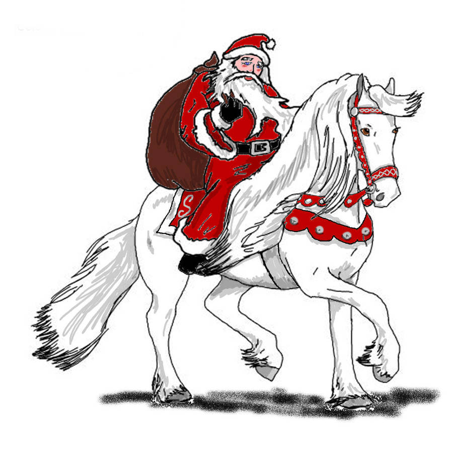 Santa Claus on a White Horse by foovay on DeviantArt