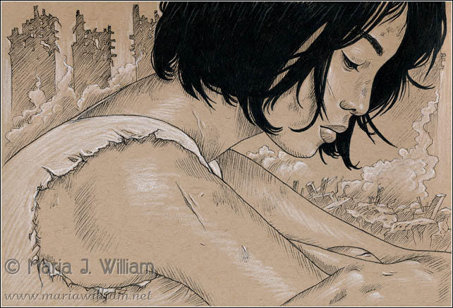 Inktober 2018 - The End by MJWilliam
