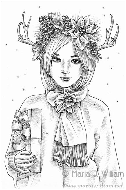Inktober 2018 - Christmas Is Coming by MJWilliam