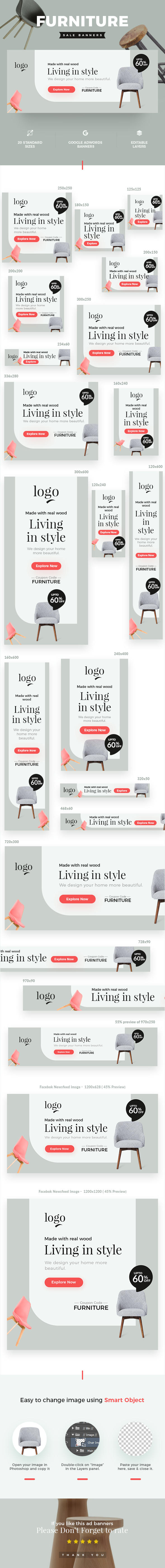 Furniture Sale Banners by webduckdesign