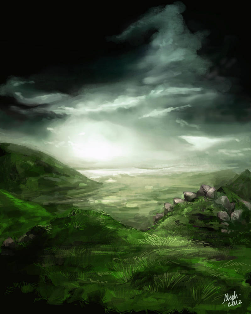 speed rainy landscape by