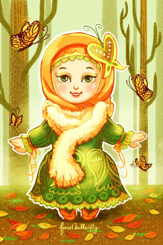 NatureHijabi 2 - forestbutterfly by ambientdream