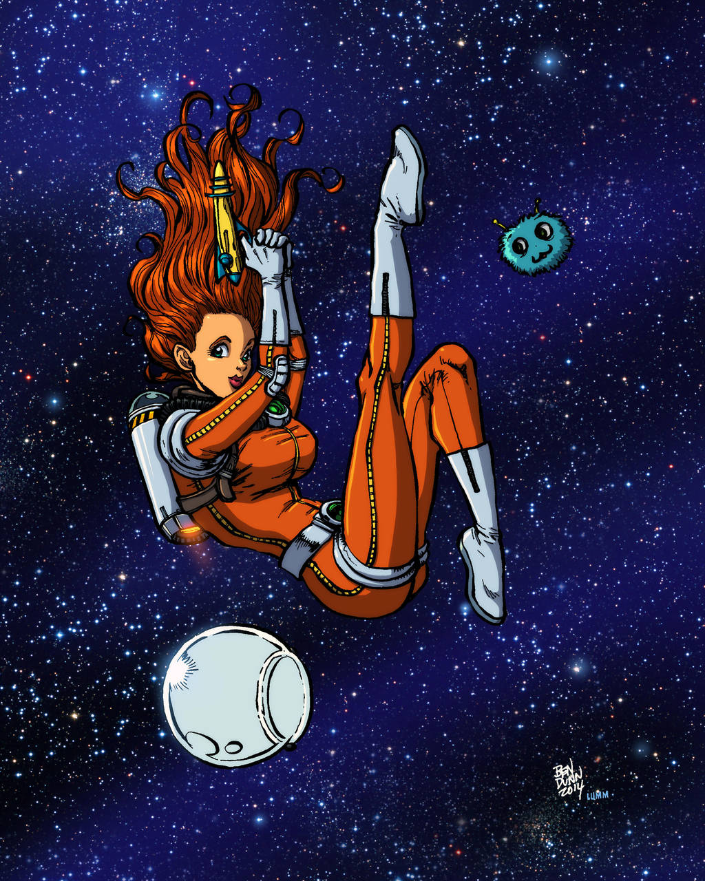 Space Girl by Ben Dunn by lummage