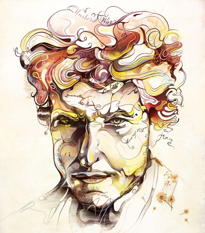 Bob Dylan Portrait by saltyshadow