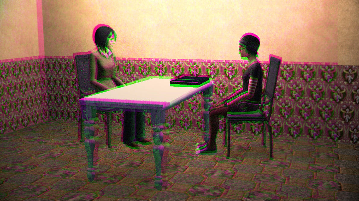 Together, We Will Catch Them 3D Green-Magenta by BulldozerIvan
