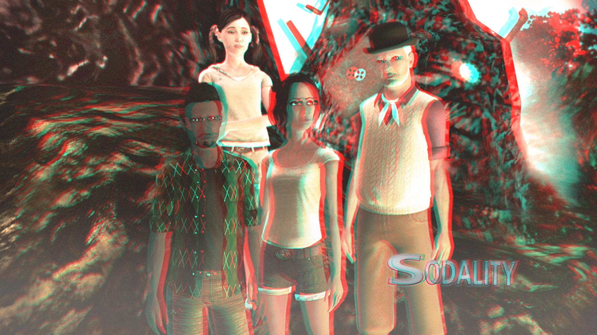 Sodality Season 1 Wallpaper 3D Red-Cyan by BulldozerIvan