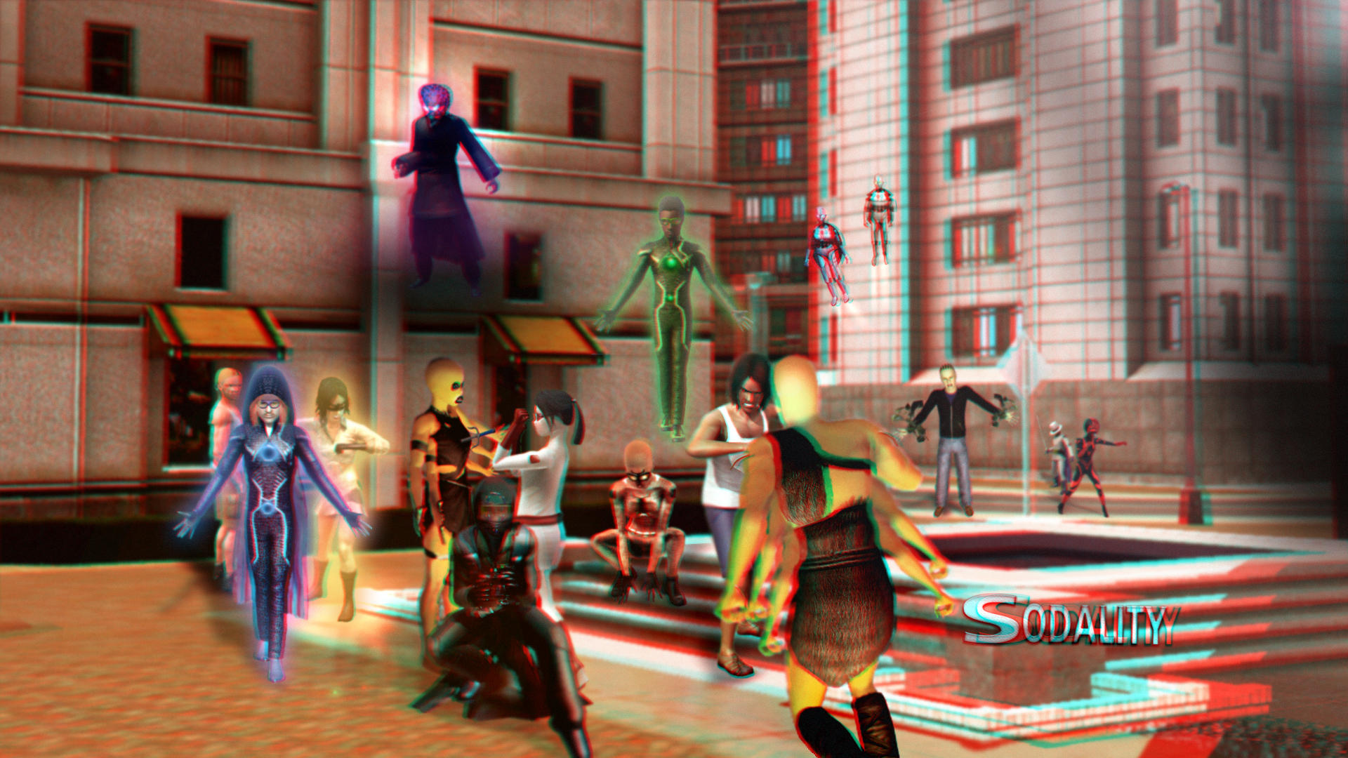 Sodality Season 4 Wallpaper 3D Red-Cyan by BulldozerIvan