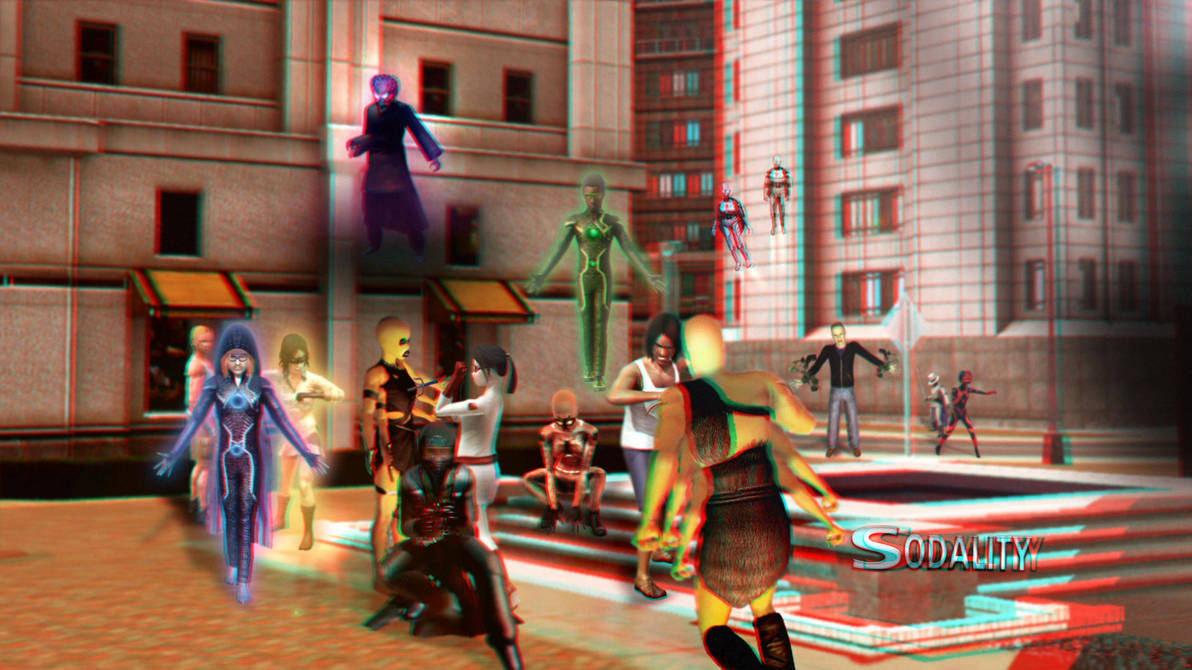 Sodality Season 4 Wallpaper 3D Red-Cyan by BulldozerIvan