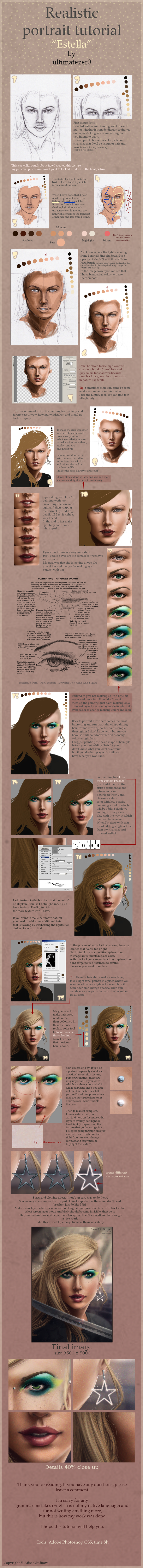 Realistic portrait tutorial by nom-nom-pancake