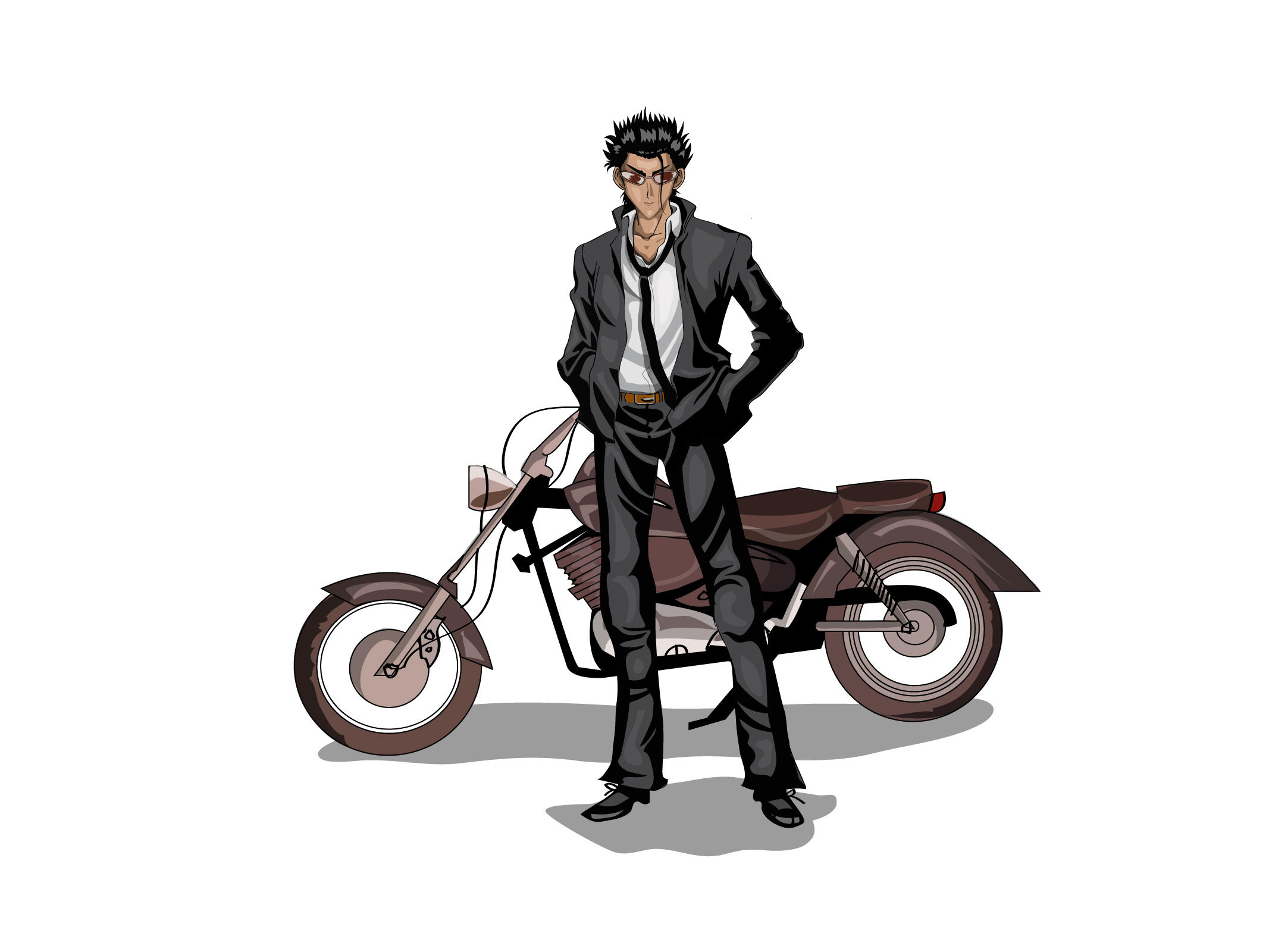 school rumble -harima and bike by kalath666