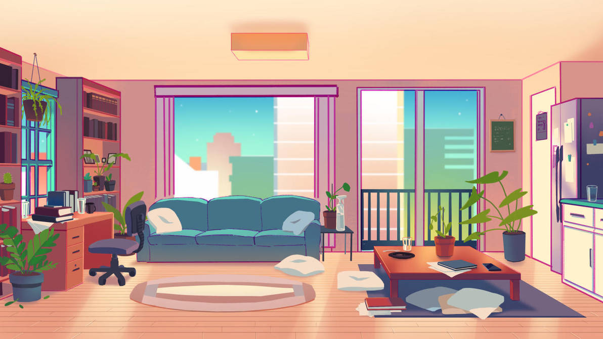  living room background for the chime animation by HJeojeo 