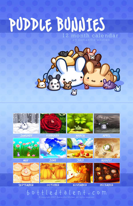 Puddle Bunnies Calendar by celesse