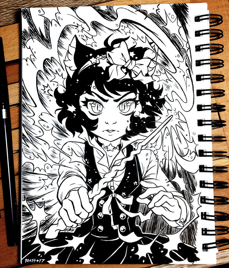Inktober 2017 Day 14 - Fierce by celesse