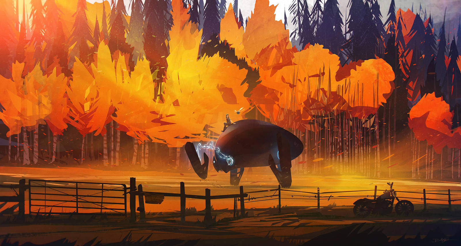 Autumn - Last Leaves by Grivetart