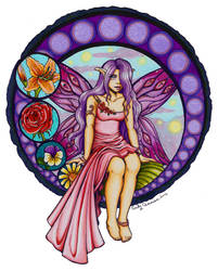 Stained Glass Fairy Colored by EmilyCammisa