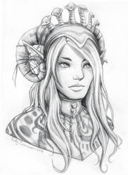Avinash Pencil Bust by EmilyCammisa