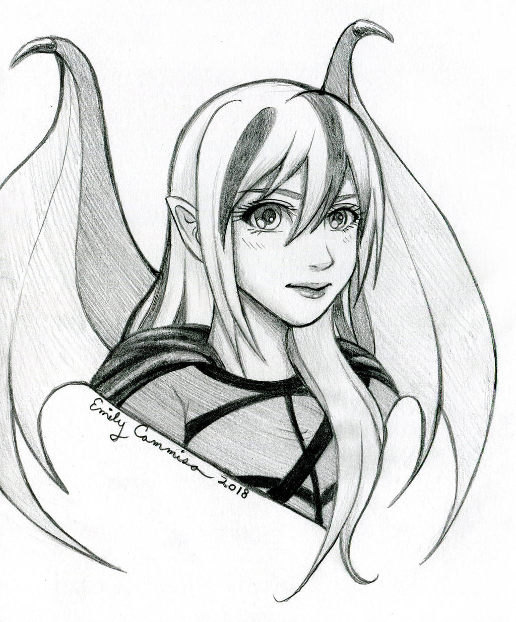 Zahmeirria OC Sketch Portrait by EmilyCammisa