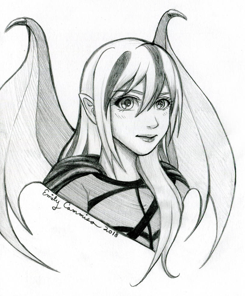 Zahmeirria OC Sketch Portrait by EmilyCammisa