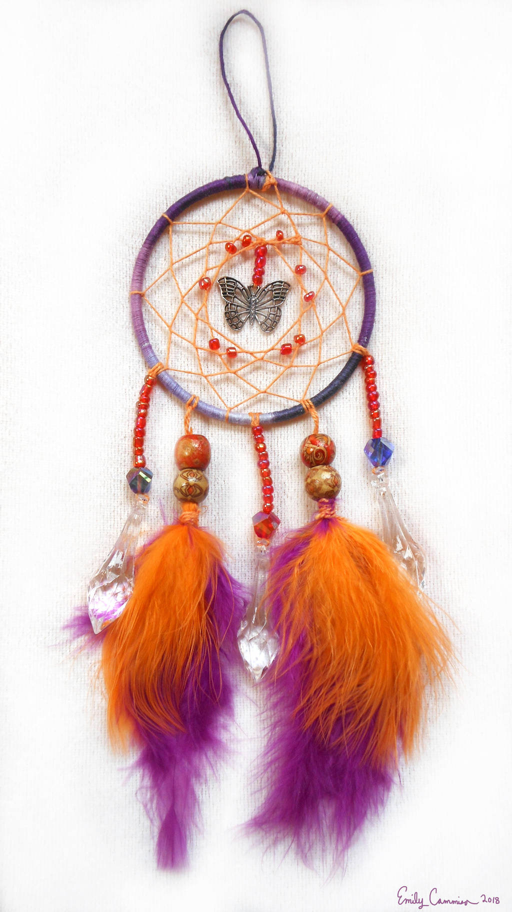 Butterfly Crystal Dreamcatcher by EmilyCammisa