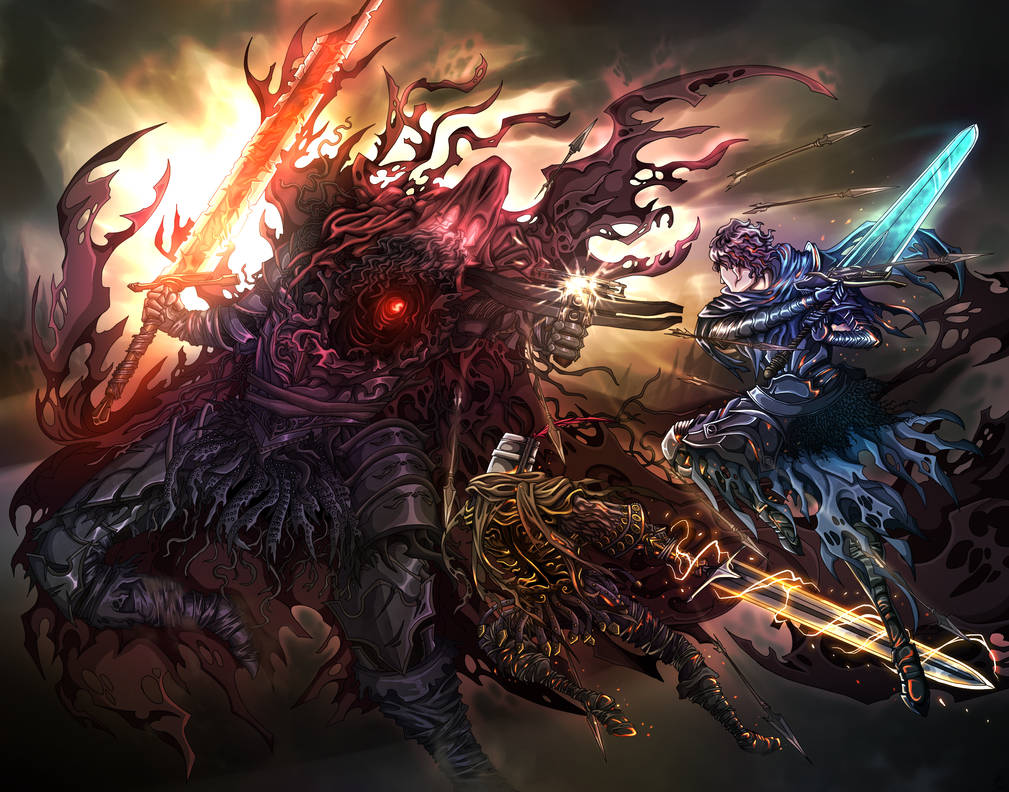 Slave knight Gael fight by TimeLordJikan on DeviantArt