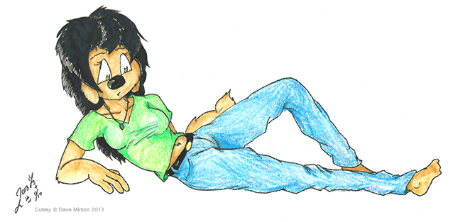 Cutesy Laying Back by CelixDog04