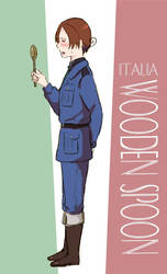 Italy and his Wooden Spoon by Arkham-Insanity