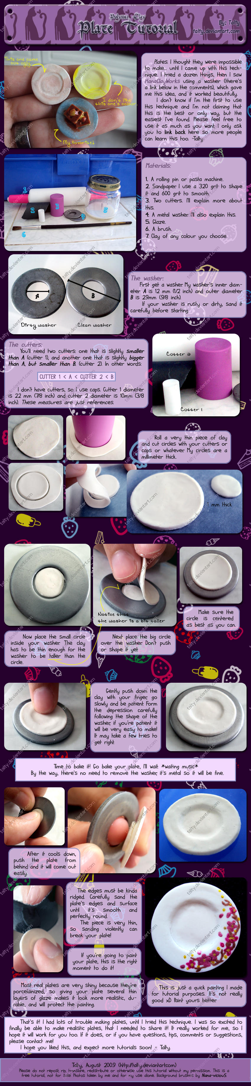 Polymer Clay Plate Tutorial by Talty