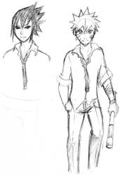 Sasuke Naruto sketch by KeybladerEva