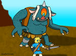 Fighting the Hinox by CraigTheCrocodile