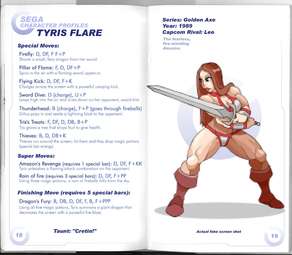 Sega vs Capcom: Tyris Flare by MurderousAutomaton
