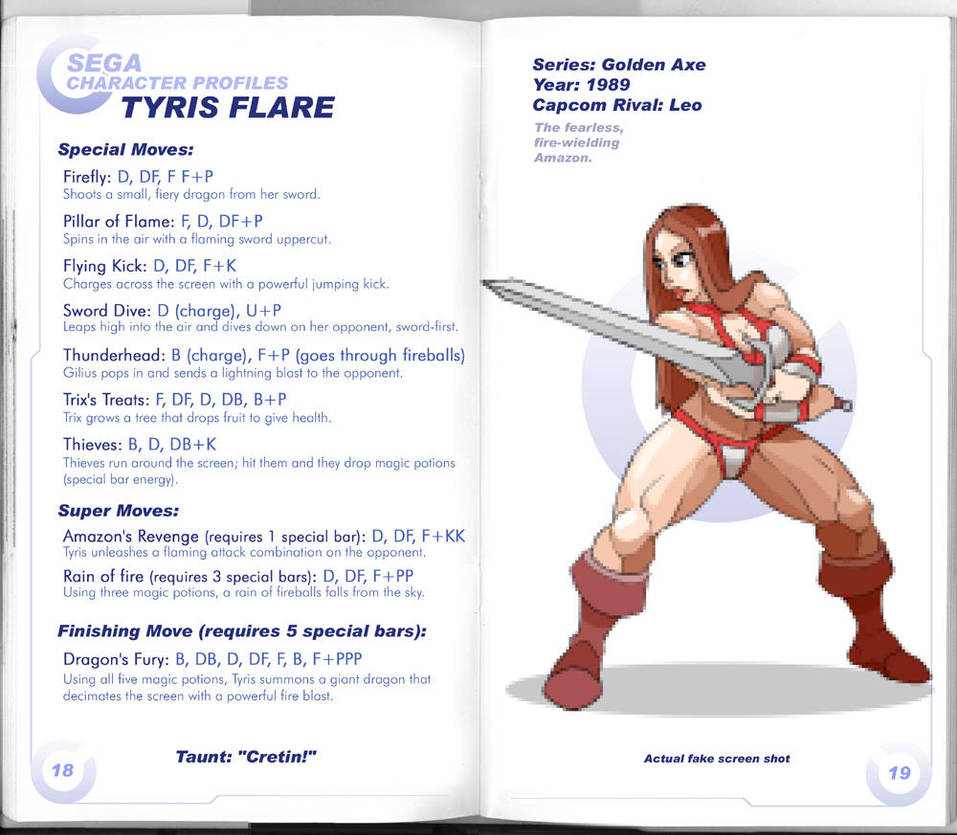 Sega vs Capcom: Tyris Flare by MurderousAutomaton