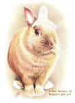 Canel the bunny - Ballpen art by ArtisAllan