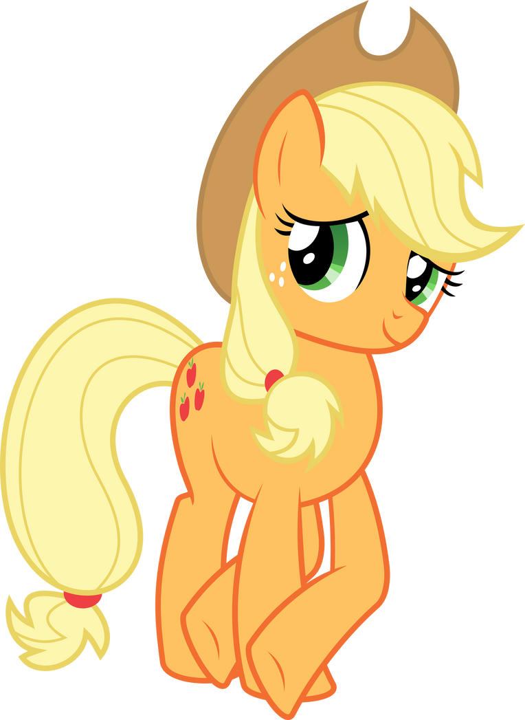 Applejack Legs Crossed Vector by AlmostFictional