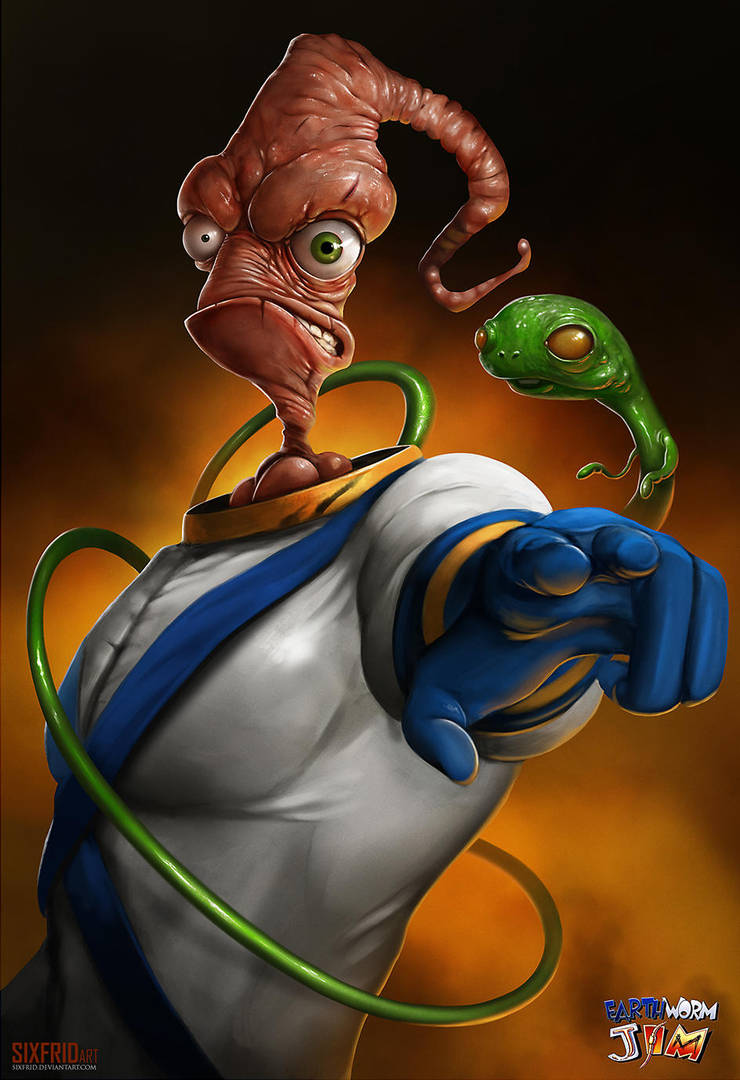 Earthworm Jim by sixfrid Earthworm Jim by sixfrid