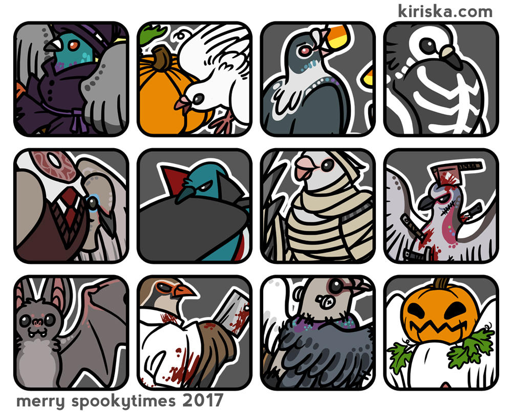 Spooky Bird Party by Kiriska