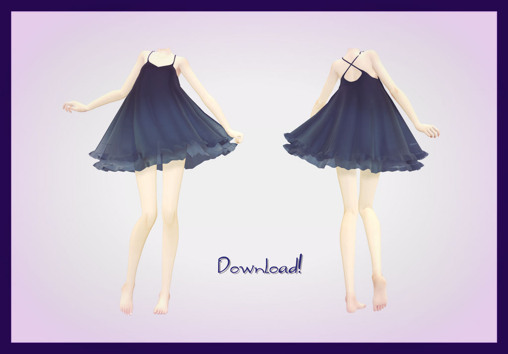 [MMD] Cute Black Dress DOWNLOAD~ (FIXED) by AyaneFoxey on DeviantArt