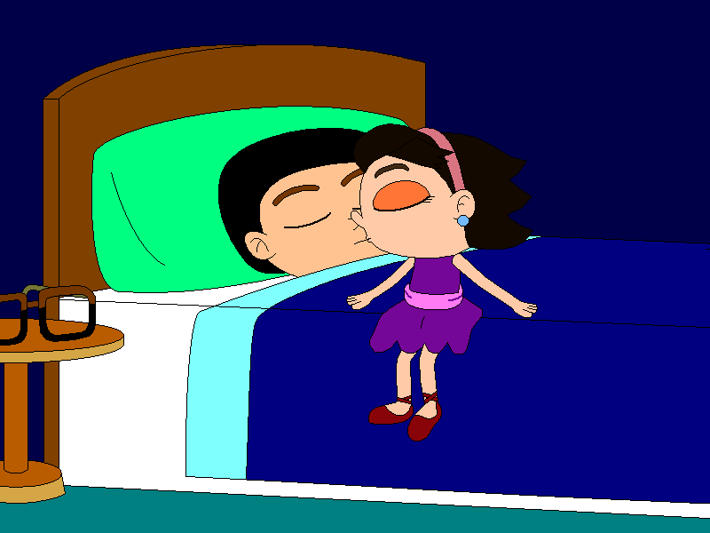 June kisses a Sleeping David by Gamekirby on DeviantArt