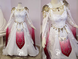 White and Red Zelda Gown by Firefly-Path