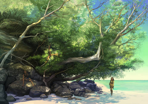 The shore by Razurichan